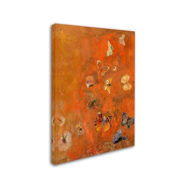 Odilon Redon 'Evocation Of Butterflies 1912' Canvas Art,35x47